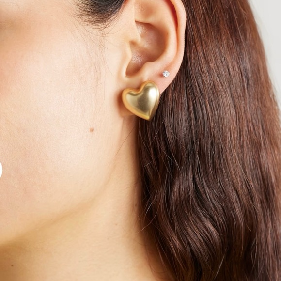 Roxanne Assoulin Jewelry - ROXANNE ASSOULIN The Puffy Heart Gold Stud Earrings